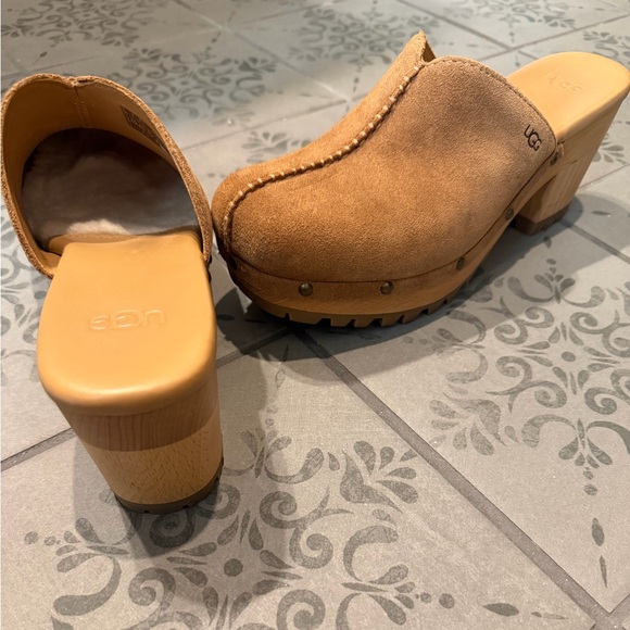 UGG Tan Suede Mules - Picture 3 of 4
